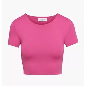 Pink Aritzia Contour Crew Cropped T-Shirt — Large